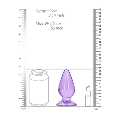 REALROCK 11.5 cm Anal Plug - Purple - Purple 11.5 cm (4.5'') Butt Plug Shots Toys