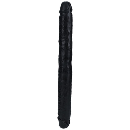 REALROCK 35cm Slim Double Dildo - Black - Black 35 cm (14'') Double Dong Shots Toys