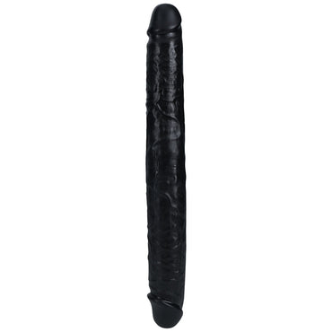 REALROCK 35cm Thick Double Dildo - Black - Black 35 cm (14'') Thick Double Dong Shots Toys