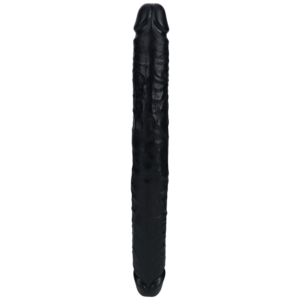 REALROCK 35cm Thick Double Dildo - Black - Black 35 cm (14'') Thick Double Dong Shots Toys