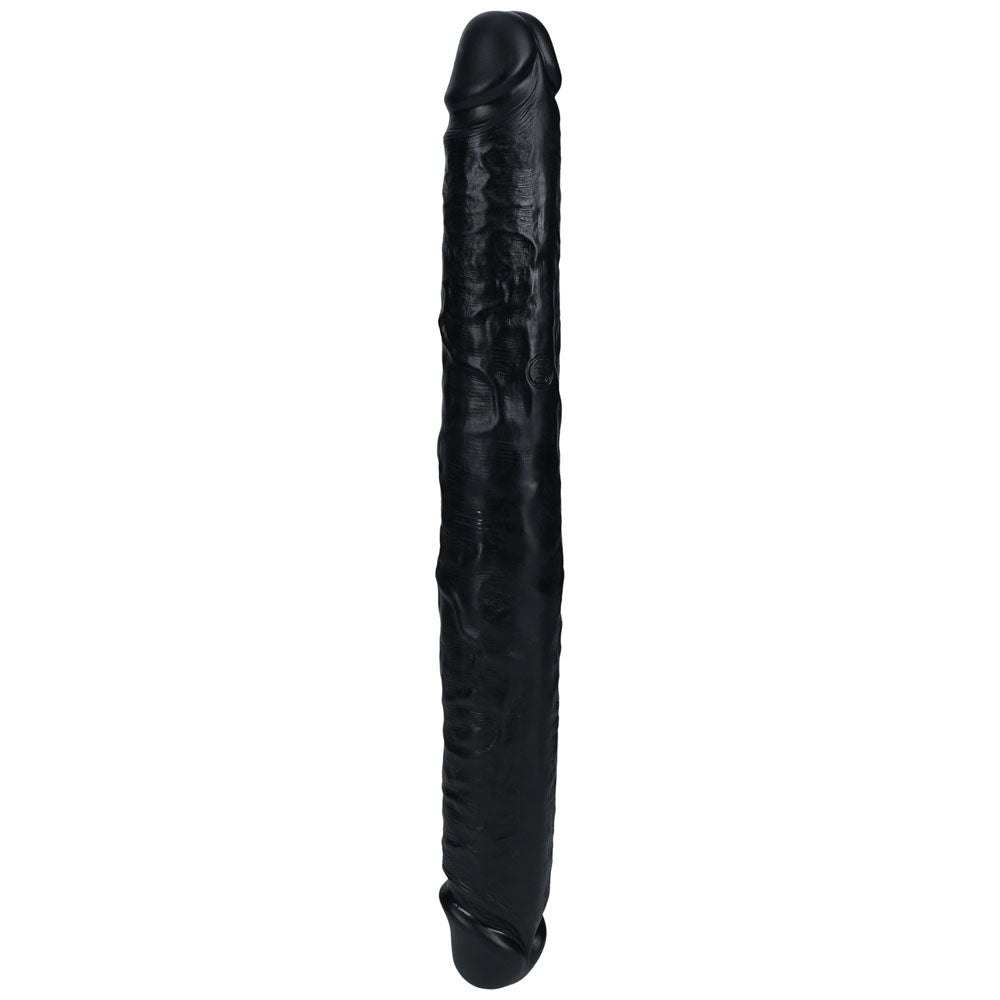 REALROCK 35cm Thick Double Dildo - Black - Black 35 cm (14'') Thick Double Dong Shots Toys