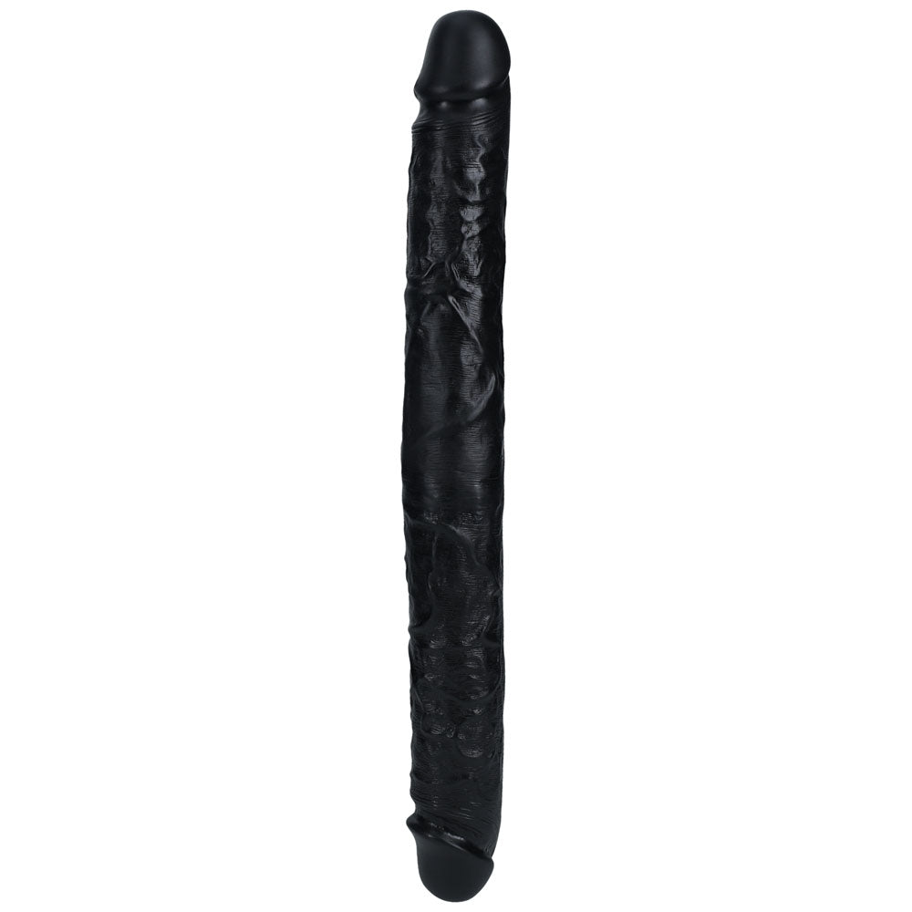 REALROCK 40cm Thick Double Dildo - Black - Black 40 cm (16'') Thick Double Dong Shots Toys