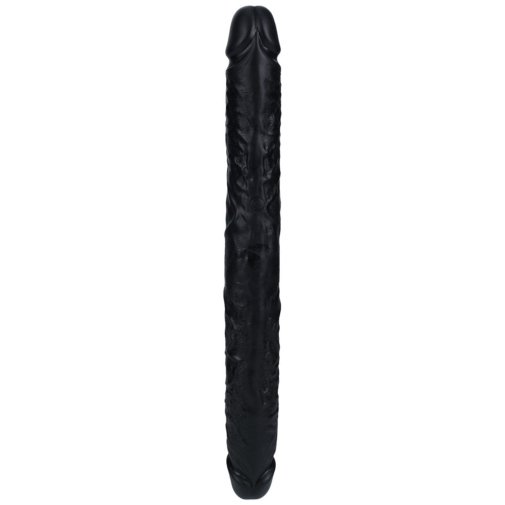 REALROCK 40cm Thick Double Dildo - Black - Black 40 cm (16'') Thick Double Dong Shots Toys