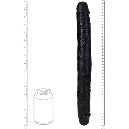 REALROCK 40cm Thick Double Dildo - Black - Black 40 cm (16'') Thick Double Dong Shots Toys