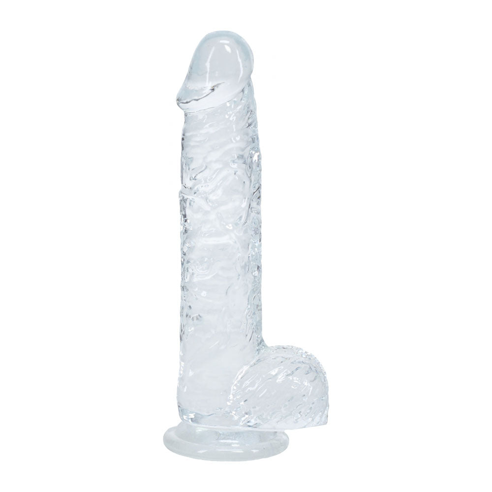 REALROCK 5'' Crystal Clear Dildo with Balls - Clear - Clear 14.7 cm Dong Shots Toys