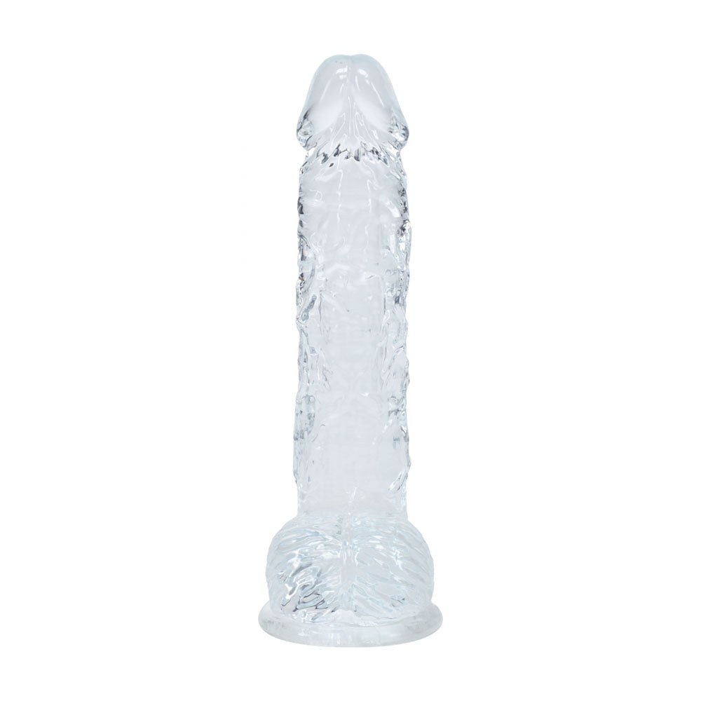 REALROCK 5'' Crystal Clear Dildo with Balls - Clear - Clear 14.7 cm Dong Shots Toys