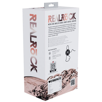 REALROCK Metal Head 8'' Rechargeable Dildo - Tan - Tan 22 cm USB Rechargeable Vibrating Dildo with Metal Head and Wireless Remote Shots Toys