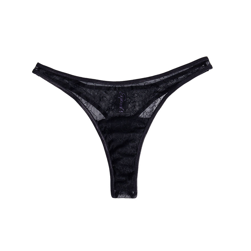 Maia DATE NIGHT PANTY VIBE - L/XL - Black L/XL Panty with Pink USB Rechargeable Bullet & Remote Maia Toys