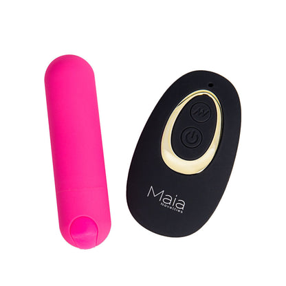 Maia DATE NIGHT PANTY VIBE - L/XL - Black L/XL Panty with Pink USB Rechargeable Bullet & Remote Maia Toys