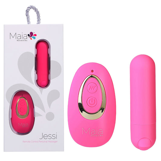 Maia JESSI Remote - Pink 7.6 cm USB Rechargeable Bullet with Wireless Remote Pink - Club X