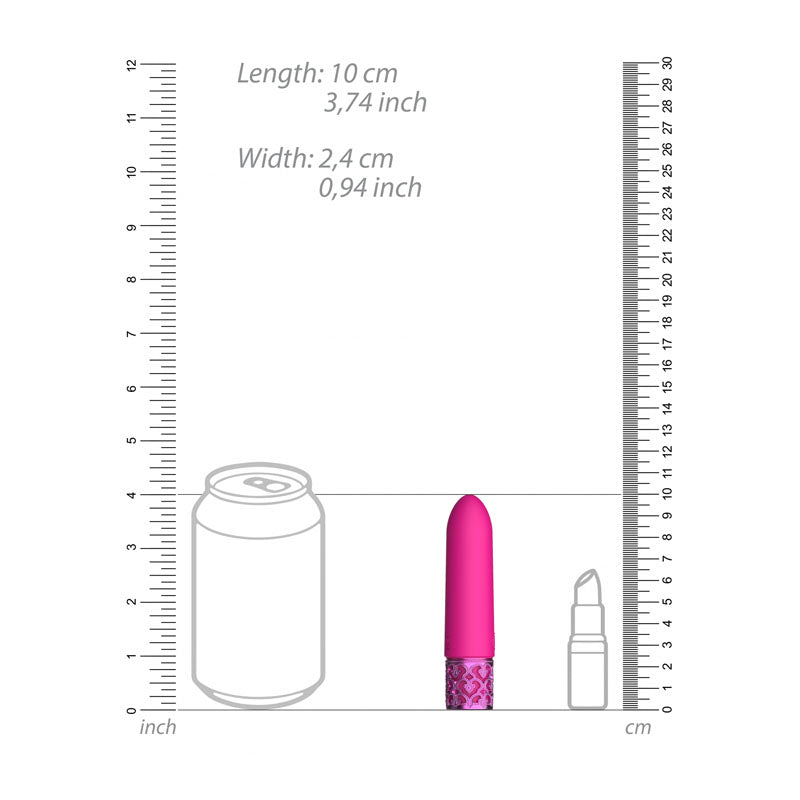 ROYAL GEMS Imperial - Silicone Rechargeable Bullet - Pink 10 cm USB Rechargeable Bullet Shots Toys