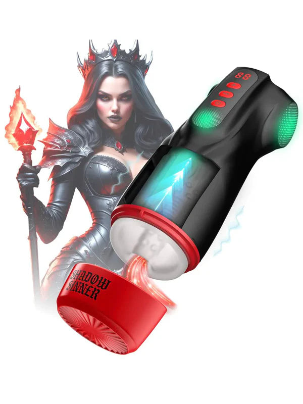 MASTURS Raven - USB Rechargeable Vibrating and Sucking Auto Stroker with Augmented Reality Shots Toys