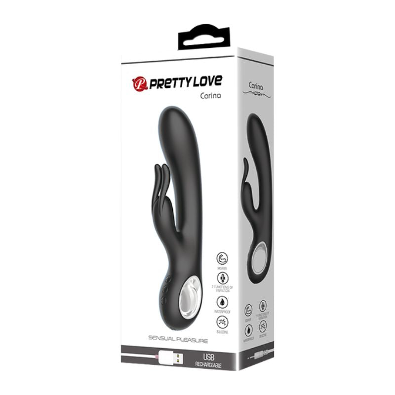 Rechargeable Carina Rabbit Vibrator - Pink  - Club X