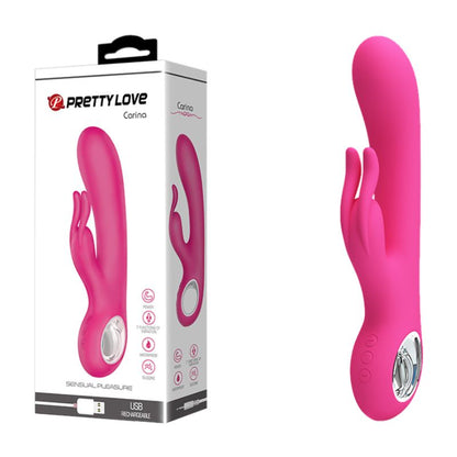 Rechargeable Carina Rabbit Vibrator - Pink  - Club X