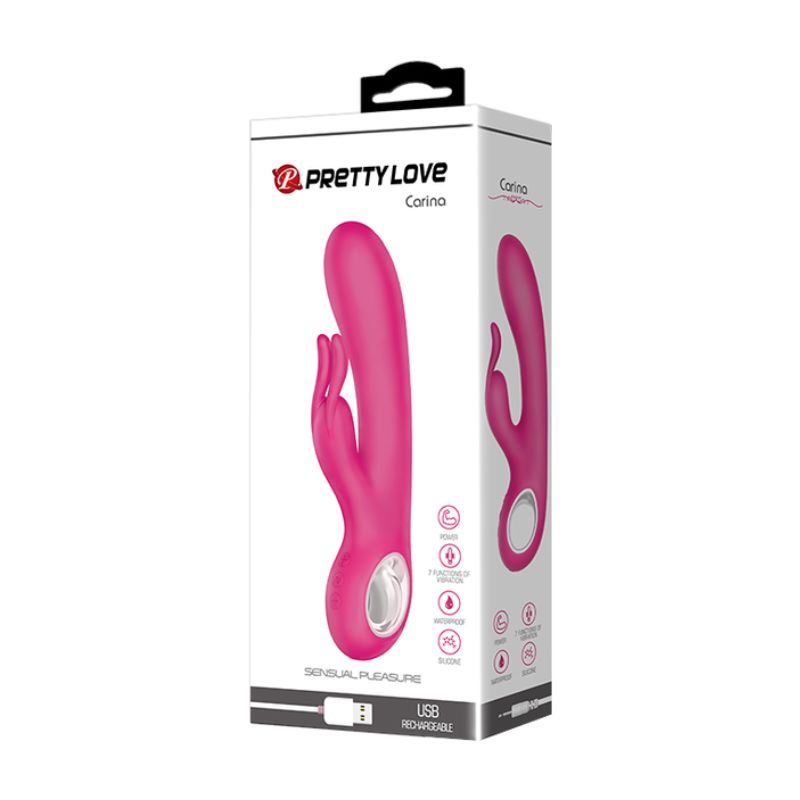 Rechargeable Carina Rabbit Vibrator - Pink Pink - Club X