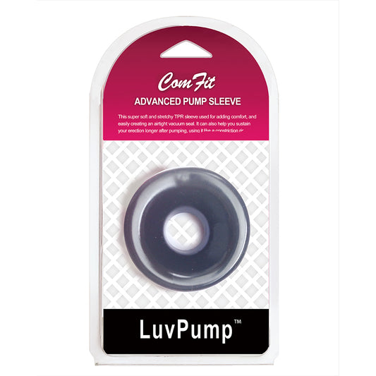 LuvPump ComFit Silicone Sleeve - Black - Black Universal Penis Pump Sleeve Black - Club X