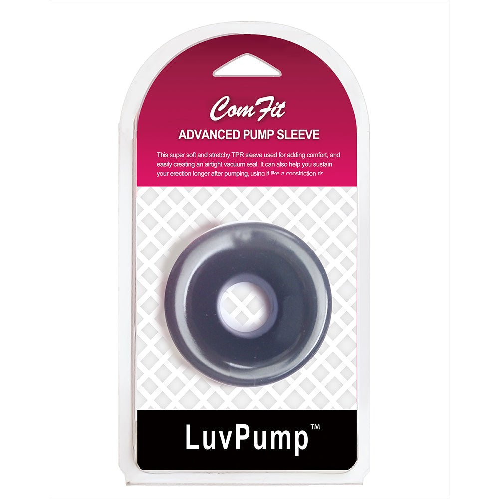 LuvPump ComFit Silicone Sleeve - Black - Black Universal Penis Pump Sleeve LuvPump