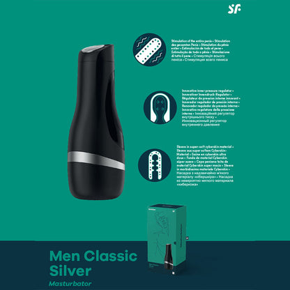 Satisfyer Men Classic - Black/Silver Stroker Satisfyer