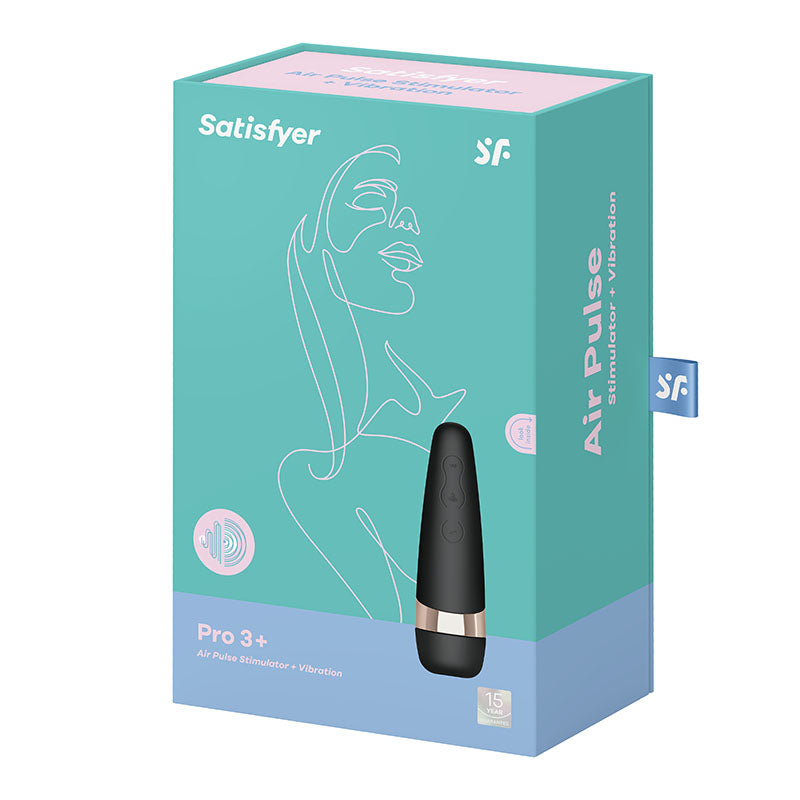 Satisfyer Pro 3+ - Touch-Free USB-Rechargeable Clitoral Stimulator with Vibration Satisfyer
