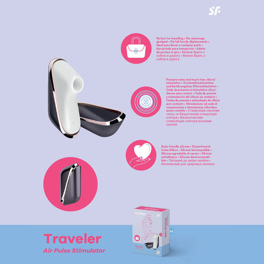 Satisfyer Pro Traveller - USB Rechargeable Touch-Free Clitoral Stimulator Satisfyer