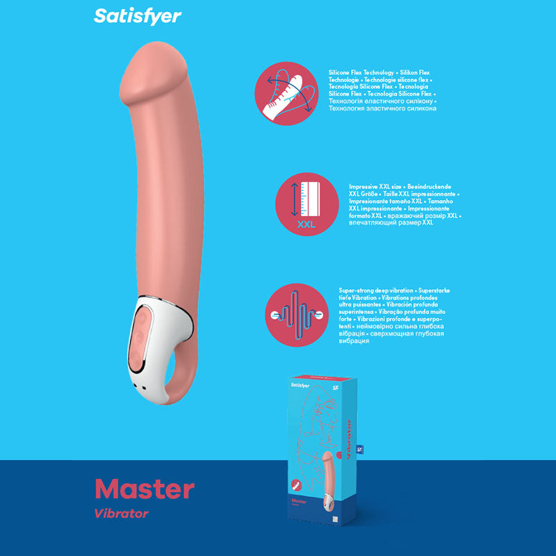Satisfyer Vibes - Master - Pink 17 cm USB Rechargeable Vibrator Satisfyer