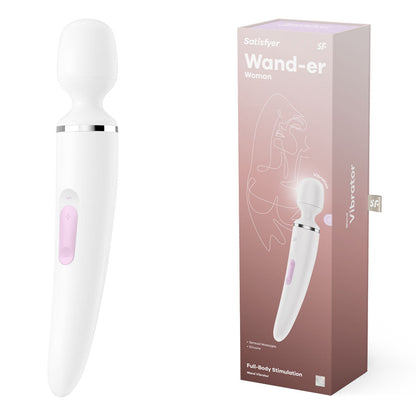 Satisfyer Wand-er Woman - White USB Rechargeable Massager Wand Satisfyer