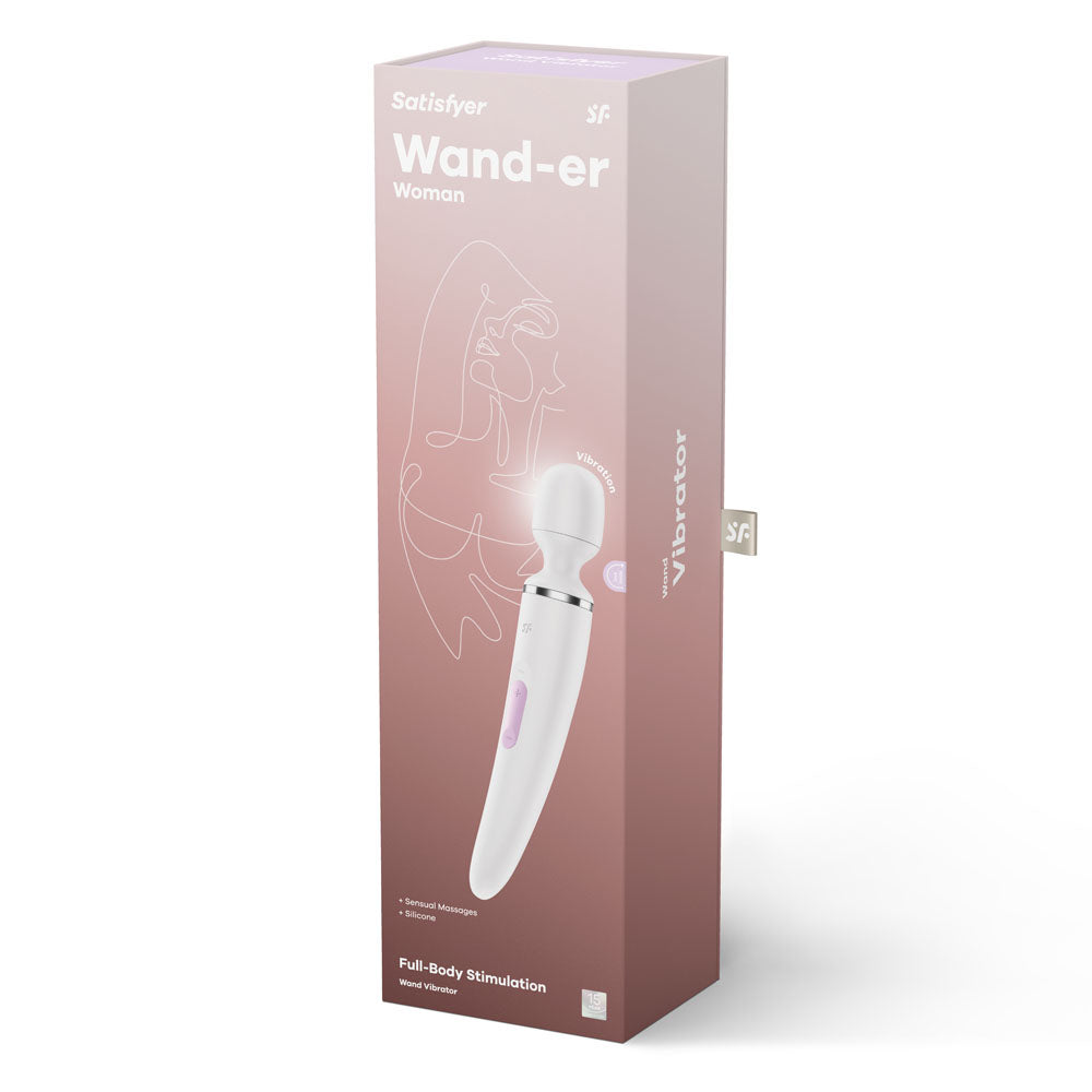 Satisfyer Wand-er Woman - White USB Rechargeable Massager Wand Satisfyer