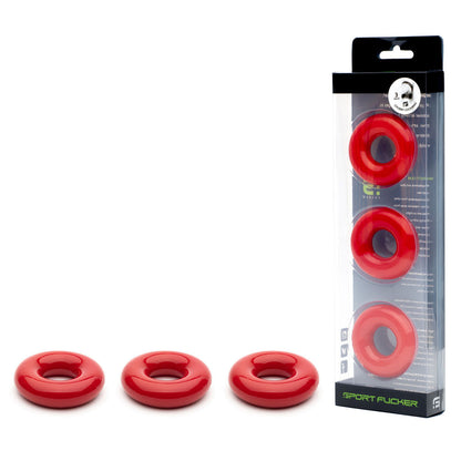 Sport Fucker Rubber Cockring - Red Cock Ring Sport Fucker