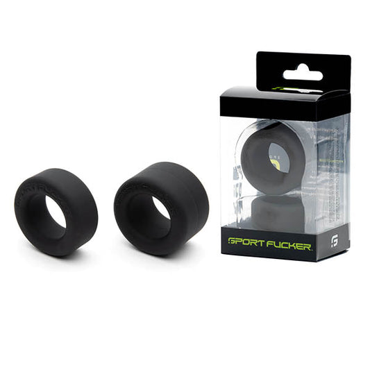 Sport Fucker Nutt Job Set - Black Cock Rings - Set of 2 Sport Fucker