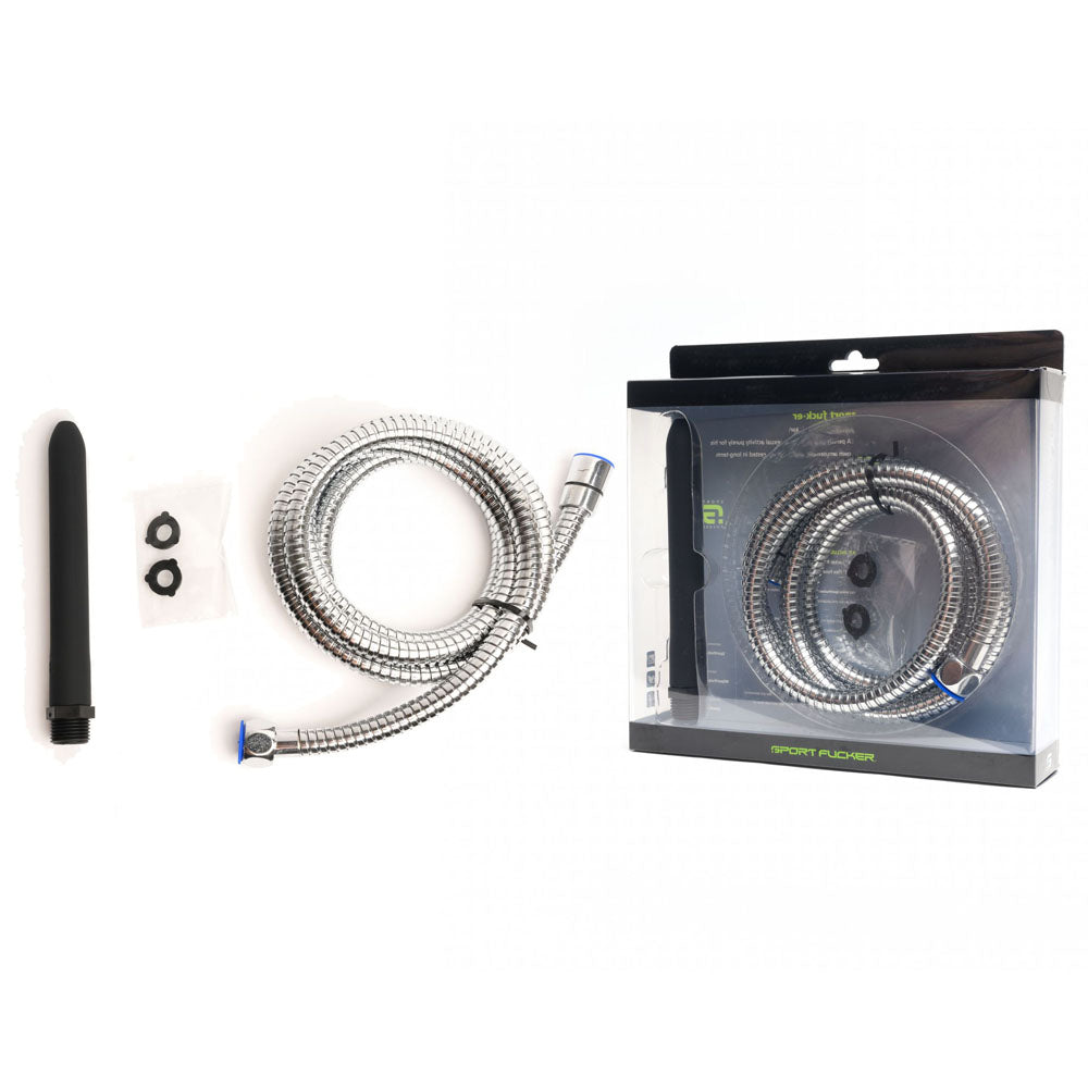 Sport Fucker Hydro Shot Travel Kit - Black 15 cm Clearning Nozzle with 1.8m Flex Hose Connection Sport Fucker