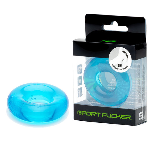 Sport Fucker Rubber Cockring - Ice Blue Cock Ring Blue - Club X