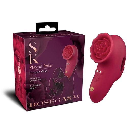 Secret Kisses ROSEGASM PLAYFUL PETAL - Red USB Rechargeable Finger Stimulator Xgen Products