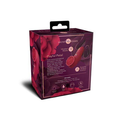 Secret Kisses ROSEGASM PLAYFUL PETAL - Red USB Rechargeable Finger Stimulator Xgen Products