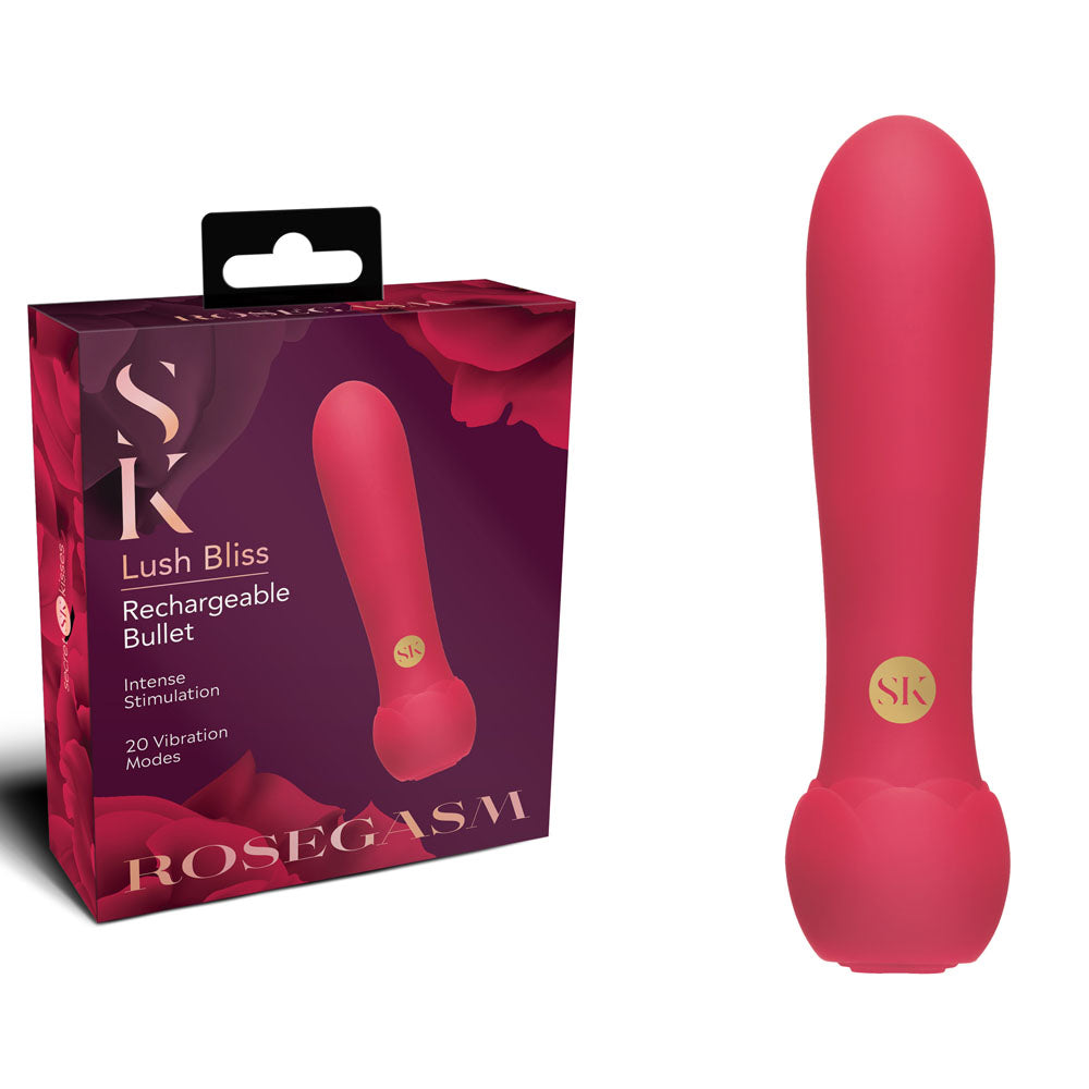 Secret Kisses ROSEGASM Lush Bliss Bullet - Red 10.8 cm USB Rechargeable Bullet XGEN Products