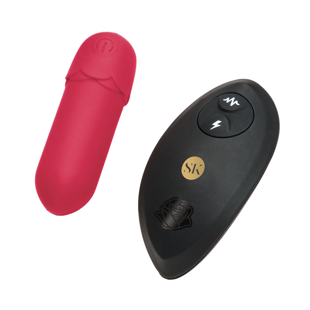 Secret Kisses ROSEGASM Petal Play Mini Bullet Vibe - Red 7.5 cm USB Rechargeable Bullet with Wireless Remote XGEN Products