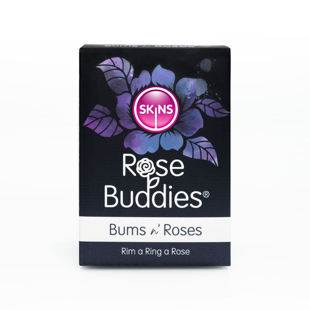 Skins Rose Buddies - The Bums N Roses - Black USB Rechargeable Anal Rimming Stimulator Creative Conceptions