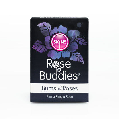 Skins Rose Buddies - The Bums N Roses - Black USB Rechargeable Anal Rimming Stimulator Creative Conceptions