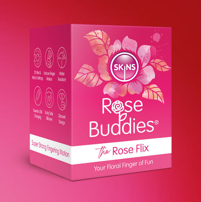 Skins Rose Buddies - The Rose Flix - Pink USB Rechargeable Flicking Rose Stimulator Creative Conceptions