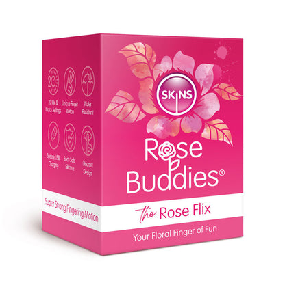 Skins Rose Buddies - The Rose Flix - Pink USB Rechargeable Flicking Rose Stimulator Creative Conceptions