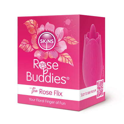 Skins Rose Buddies - The Rose Flix - Pink USB Rechargeable Flicking Rose Stimulator Creative Conceptions