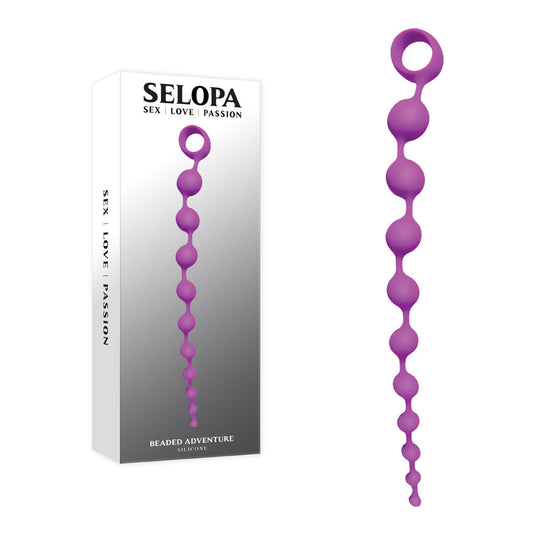 Selopa BEADED ADVENTURE - Purple 35.5 cm Anal Beads Selopa