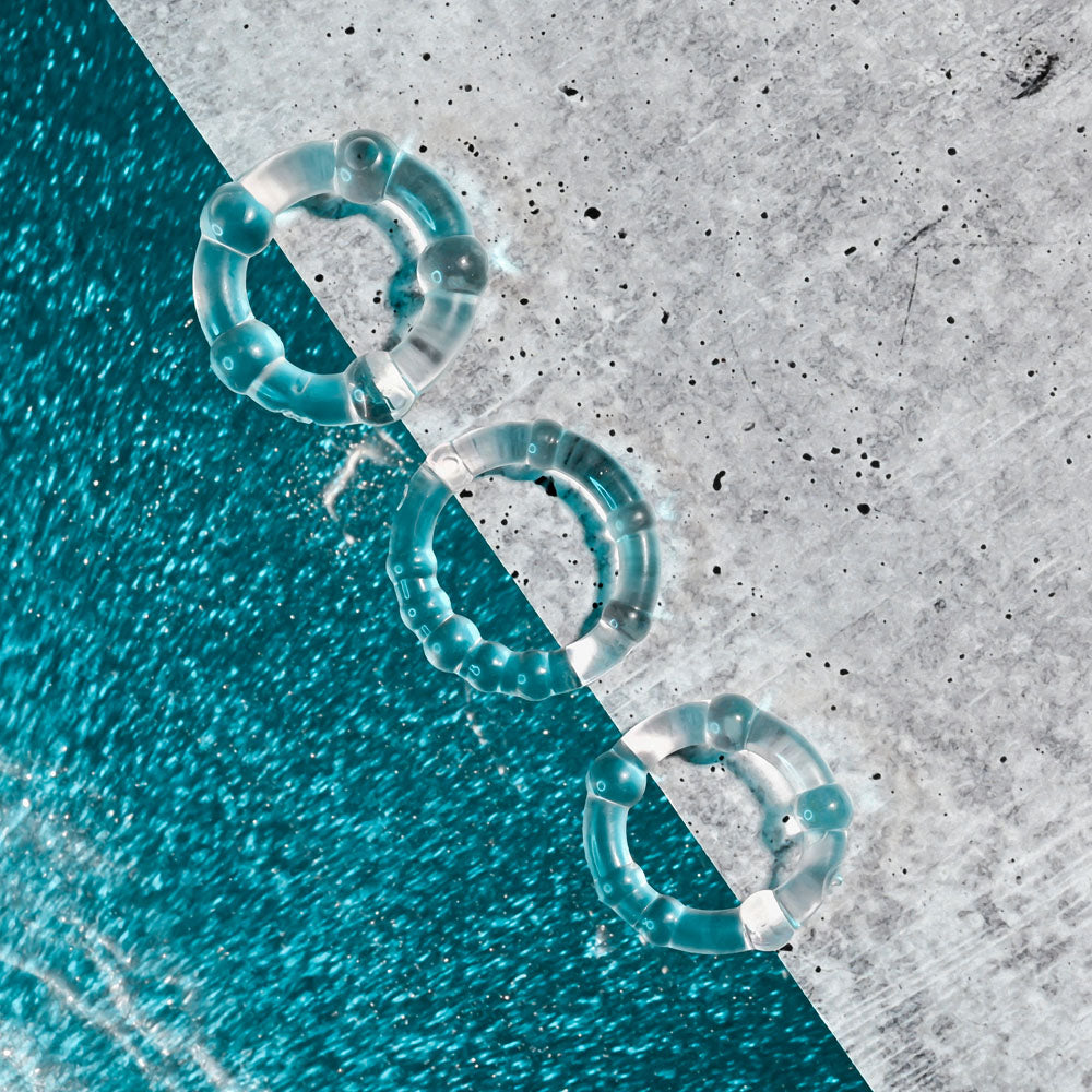 Selopa ERECTION RINGS - Clear Cock Rings - Set of 3 Selopa