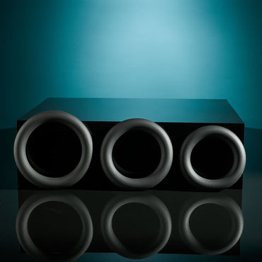 Selopa 3 RING CIRCUS - Black Cock Rings - Set of 3 Sizes Selopa