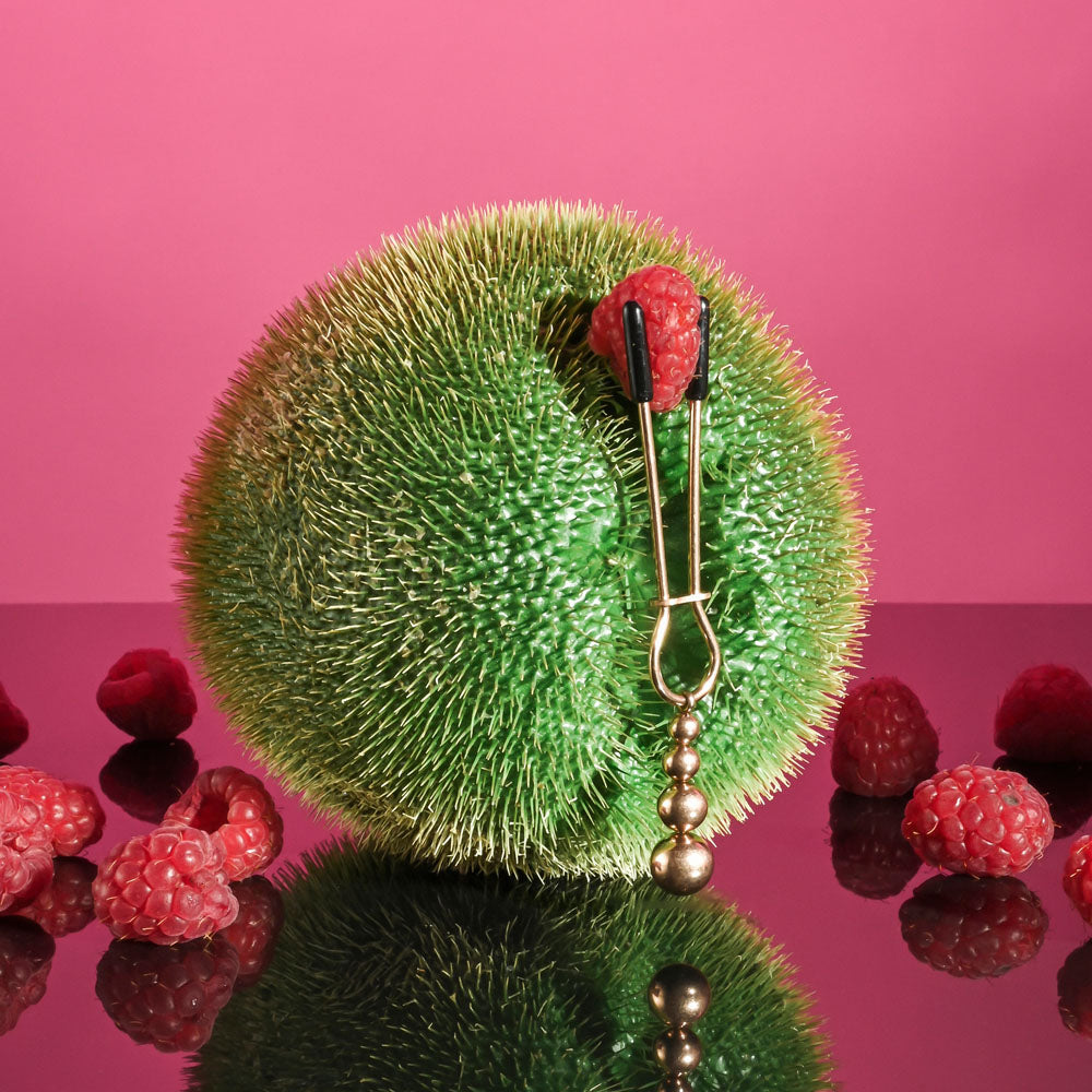 Selopa BEADED NIPPLE CLAMPS - Rose Gold - Rose Gold Nipple Clamps - Set of 2 Selopa