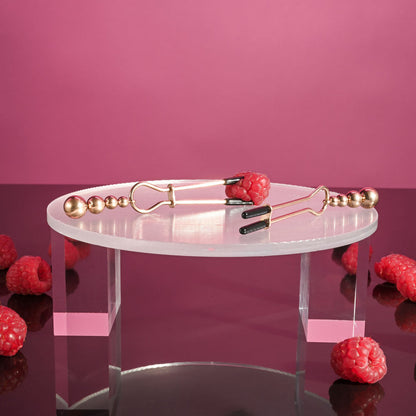 Selopa BEADED NIPPLE CLAMPS - Rose Gold - Rose Gold Nipple Clamps - Set of 2 Selopa