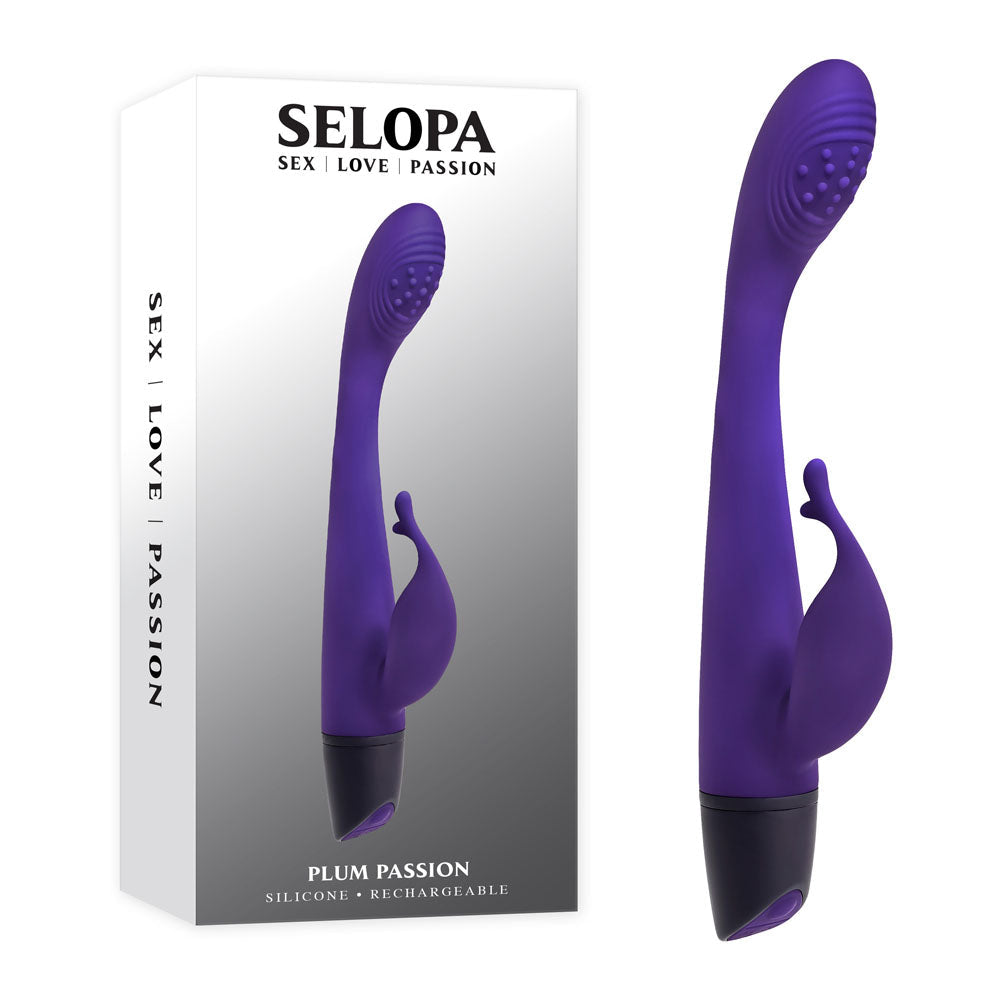 Selopa PLUM PASSION - Purple 18.3 cm USB Rechargeable Rabbit Vibrator Selopa