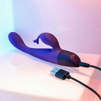 Selopa PLUM PASSION - Purple 18.3 cm USB Rechargeable Rabbit Vibrator Selopa