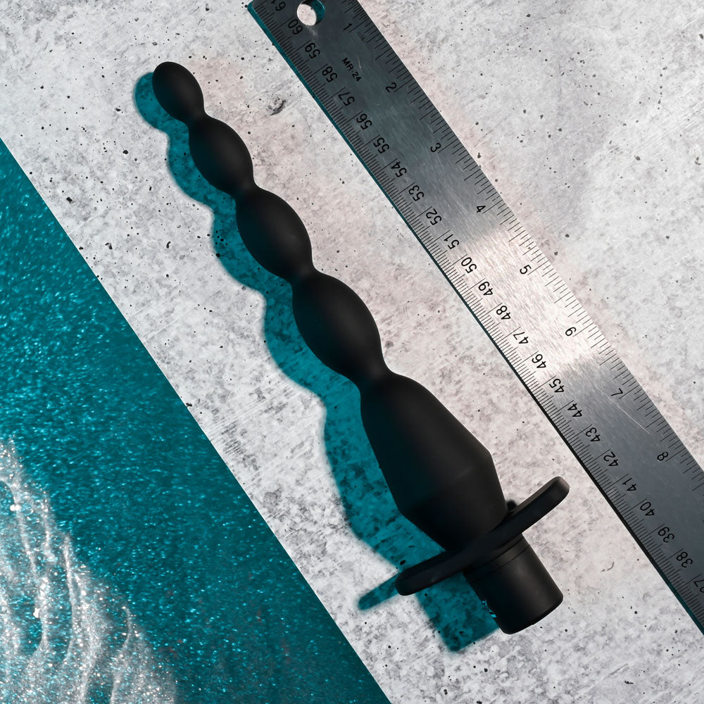 Selopa VIBRATING BUTT BEADS - Black 22 cm USB Rechargeable Vibrating Anal Beads Selopa