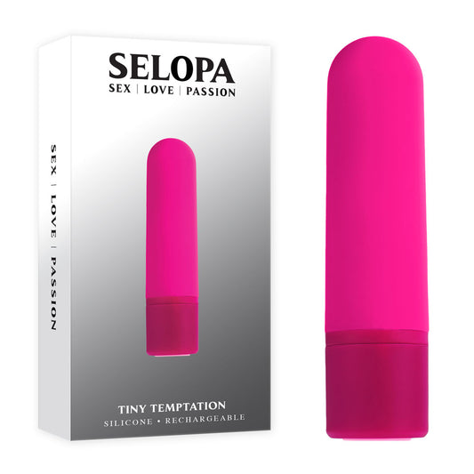 Selopa TINY TEMPTATION - Pink 9.2 cm USB Rechargeable Bullet Pink - Club X