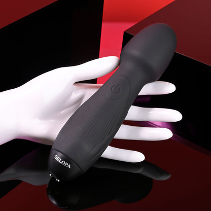 Selopa POWER TRIP - Black 18.8 cm USB Rechargeable Massage Wand Selopa